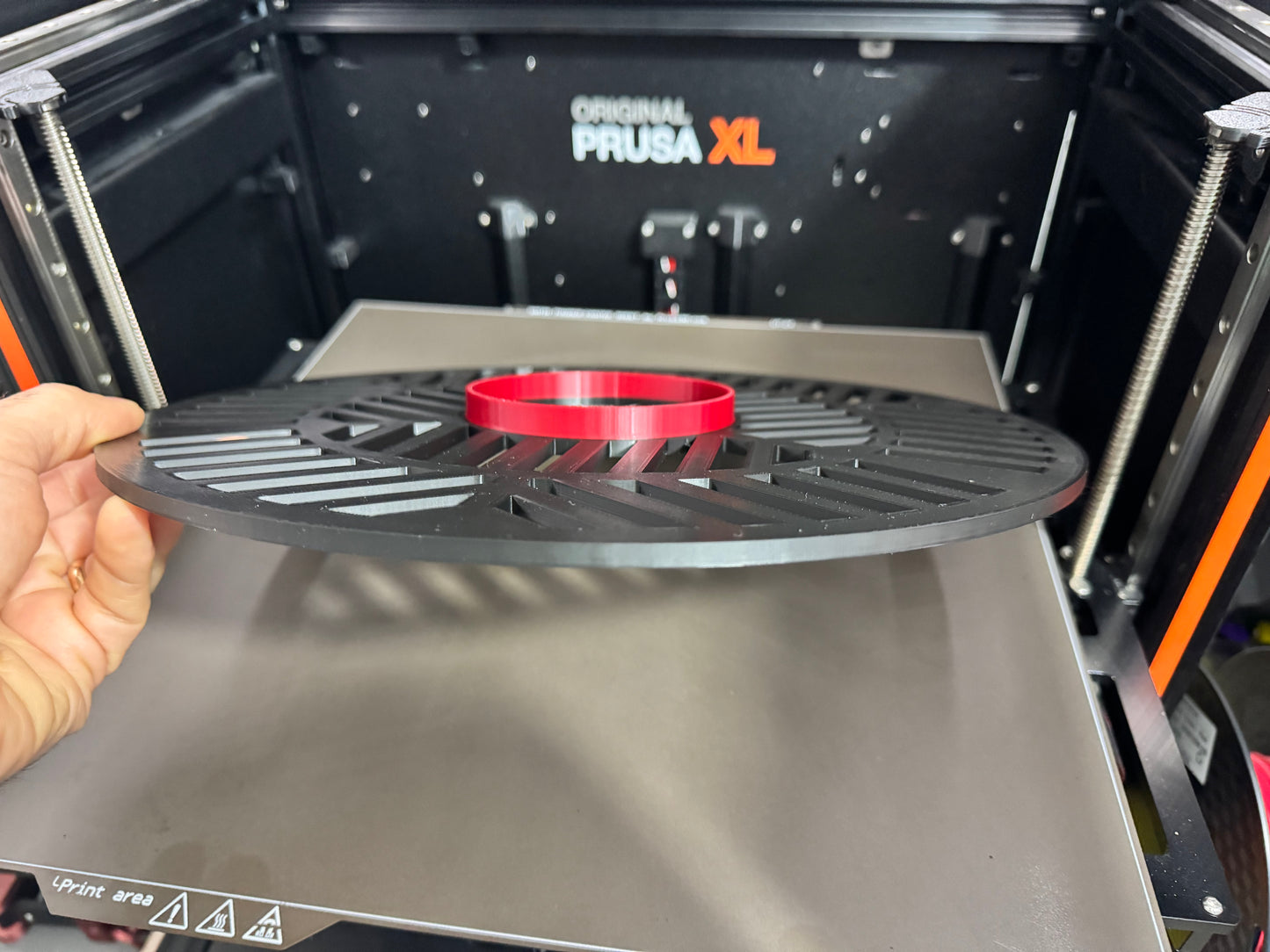 Maschera Tri-Bahtinov Bi-Color Nera e Rossa per Meade 12"