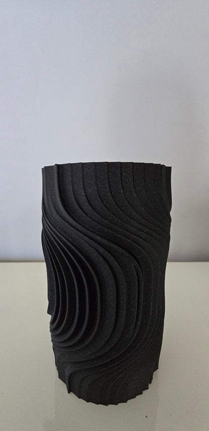 Vaso "Onda Nera" – Il respiro della notte