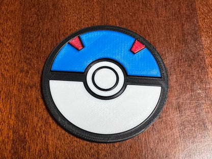 Set 6 sottobicchieri pokemon , pokeball