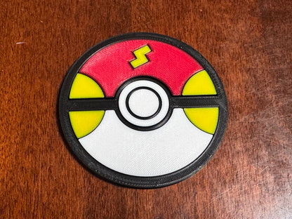 Set 6 sottobicchieri pokemon , pokeball