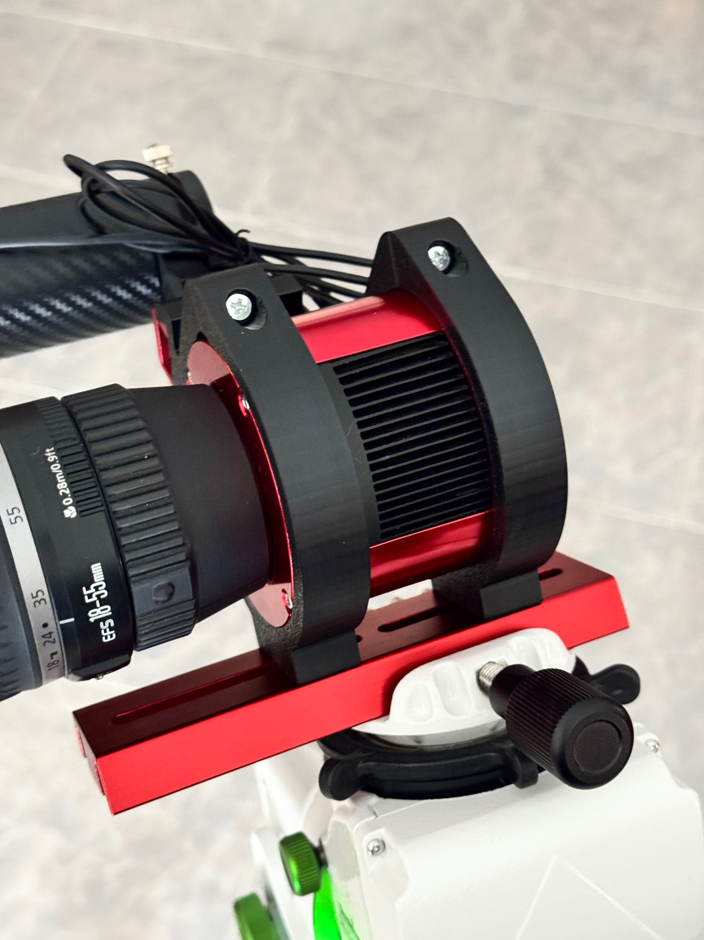 Anelli + Supporto Cercatore per ZWO ASI (78mm) – Compatibile con 174 / 183 / 294 / 385 / 533 / 1600 Pro