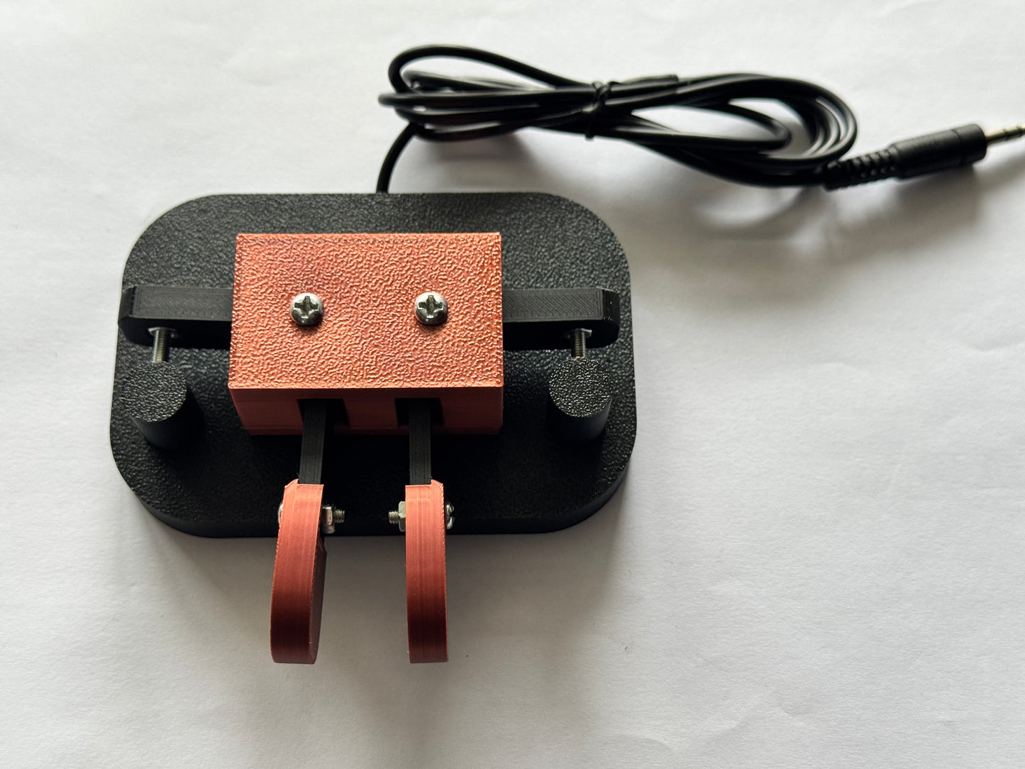 Paddle Keyer Iambic per Codice Morse CW con Inserti in Color Rame, all radio